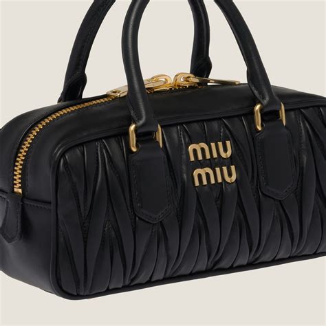 borsa matelasse miu miu|Matelassé nappa leather bag Black .